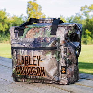 Harley-Davidson x RealTree® APG 24-Can Capacity, Shoulder Strap, Waterproof Lining Soft Cooler Bag, Camo HDX-99389