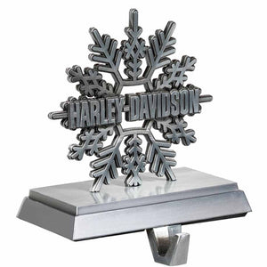 Harley-Davidson Christmas Custom Tooled Snowflake Metal Stocking Holder, HDX-99406
