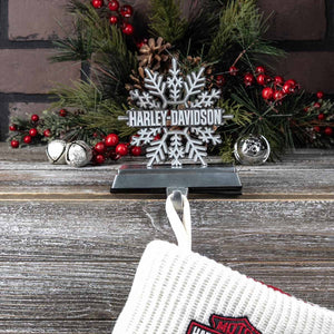 Harley-Davidson Christmas Custom Tooled Snowflake Metal Stocking Holder, HDX-99406