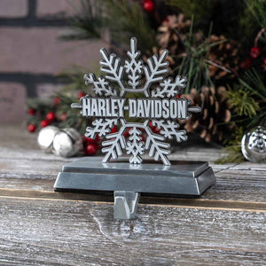 Harley-Davidson Christmas Custom Tooled Snowflake Metal Stocking Holder, HDX-99406