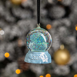 Harley-Davidson Christmas Dated 2026 Miniature Ice Sculpture Snow Globe, Light Blue HDX-99412