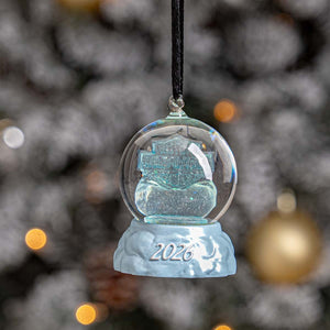 Harley-Davidson Christmas Dated 2026 Miniature Ice Sculpture Snow Globe, Light Blue HDX-99412