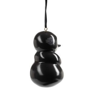Harley-Davidson Christmas Helmet Penguin Polyresin Hanging Ornament, Black/White HDX-99415