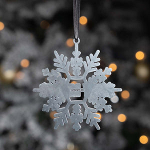 Harley-Davidson Christmas Snowflake Custom Tooled Hanging Pewter Ornament, Metal HDX-99417