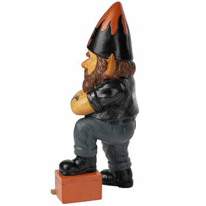 Harley-Davidson Custom Sculpted Polystone 11.5" x 5.5" Biker Mechanic "Mack" Gnome, Black HDX-99429