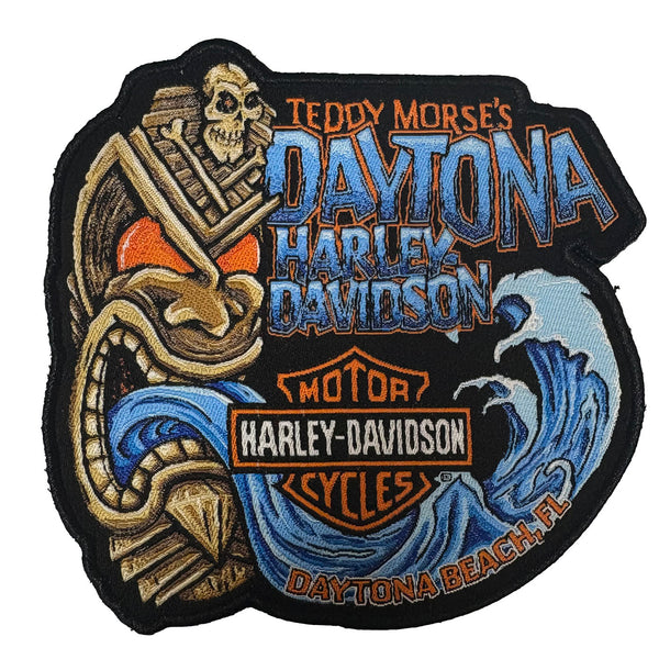 Teddy Morse's Daytona Harley-Davidson Great White Shark 4" x 4" Sew-On Patch HD226721