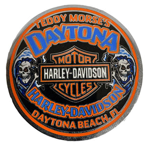 Teddy Morse's Daytona Harley-Davidson Cryptic Tiki Wave Challenge Coin, Metal HD226673