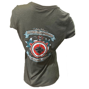 Green t-shirt with Daytona Harley-Davidson logo on a white background