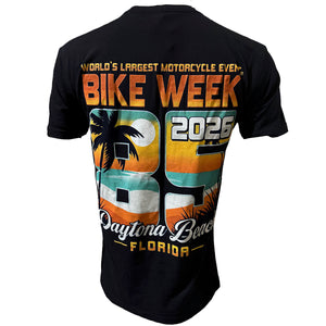 Official Daytona Bike Week 2026 Men's Official Logo Short Sleeve Shirt, Black
