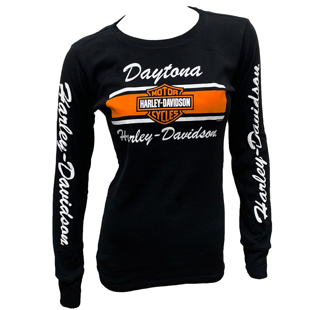 Teddy Morse's Daytona Harley-Davidson Women's Exclusive Iconic Logo Long  Sleeve Shirt, Black