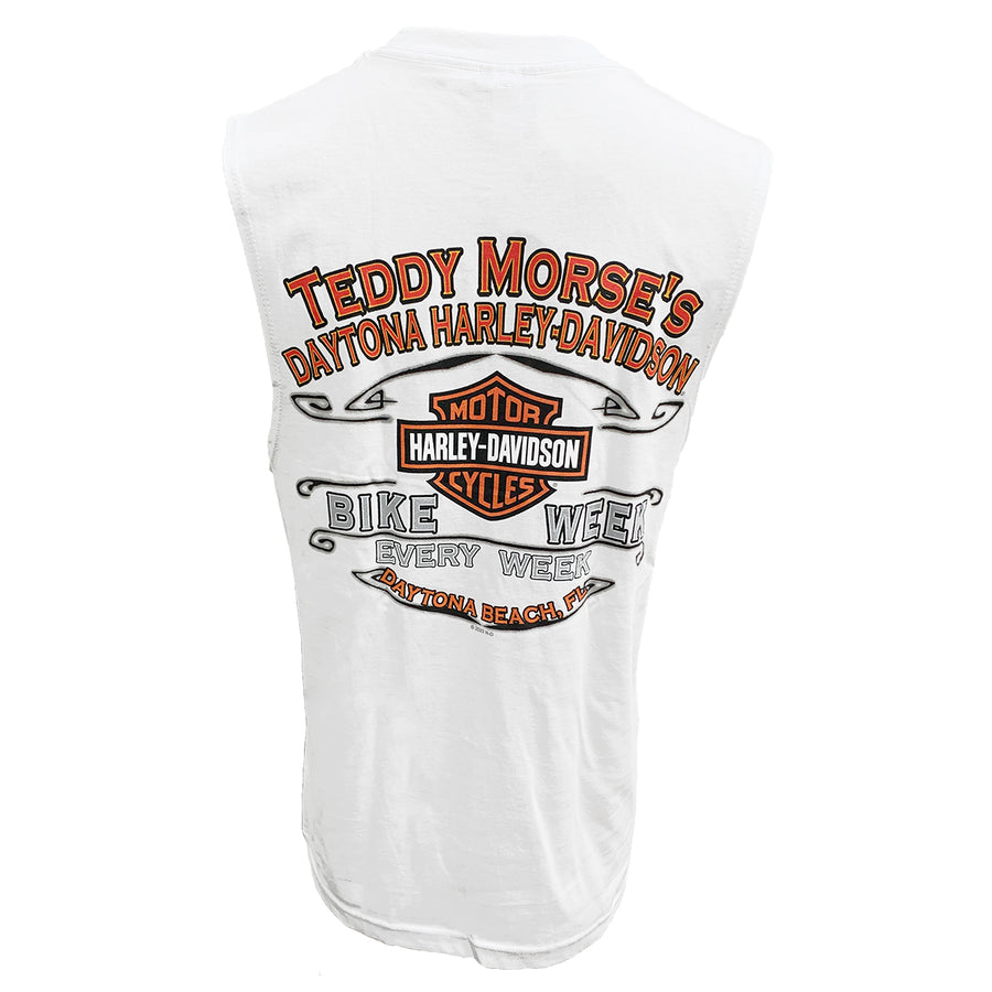 Teddy Morse's Daytona Harley-Davidson Men's Every Week Bike Week Muscle Sleeveless Shirt, White