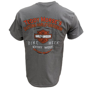 Teddy Morse's Daytona Harley-Davidson Men's Every Week Bike Week Short Sleeve Shirt, Charcoal