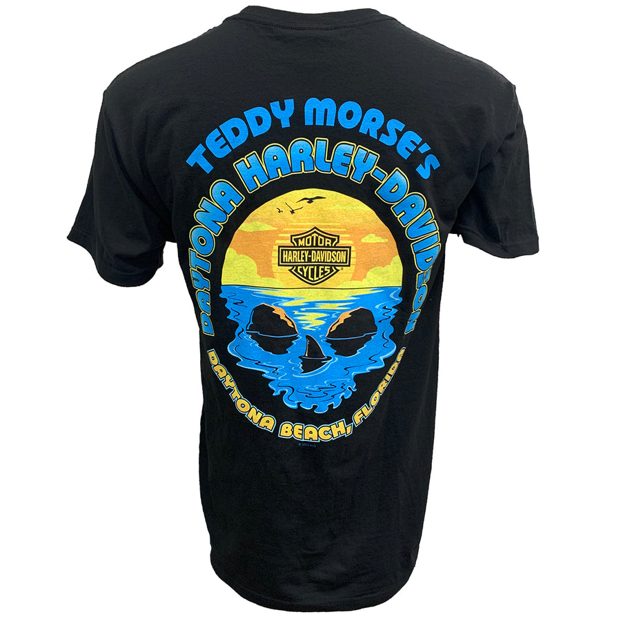Teddy Morse's Daytona Harley-Davidson Men's Exclusive Daybreak Short Sleeve Shirt, Black