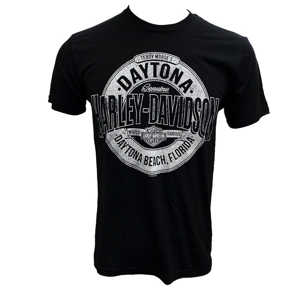 Teddy Morse's Daytona Harley-Davidson Exclusive Men's Crusader Short Sleeve Shirt, Black
