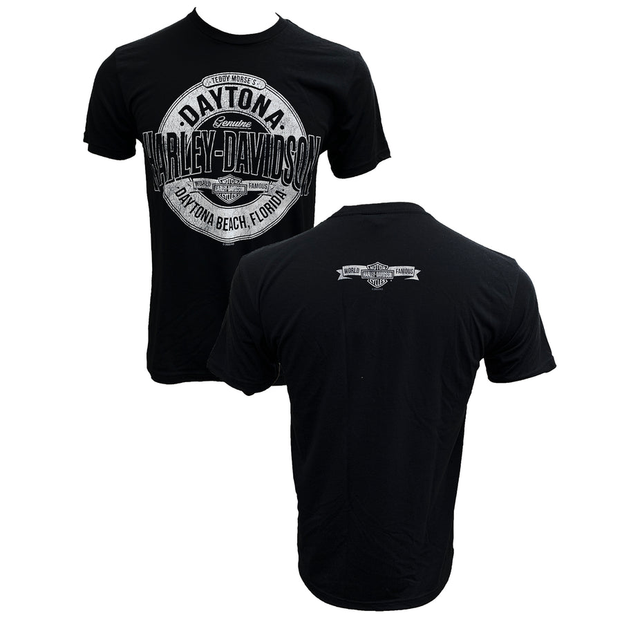 Teddy Morse's Daytona Harley-Davidson Exclusive Men's Crusader Short Sleeve Shirt, Black
