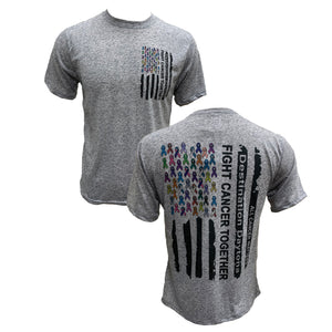 Liberty Wear Men's Destination Daytona Fight Cancer Together Short Sleeve Shirt, Gray 6050G