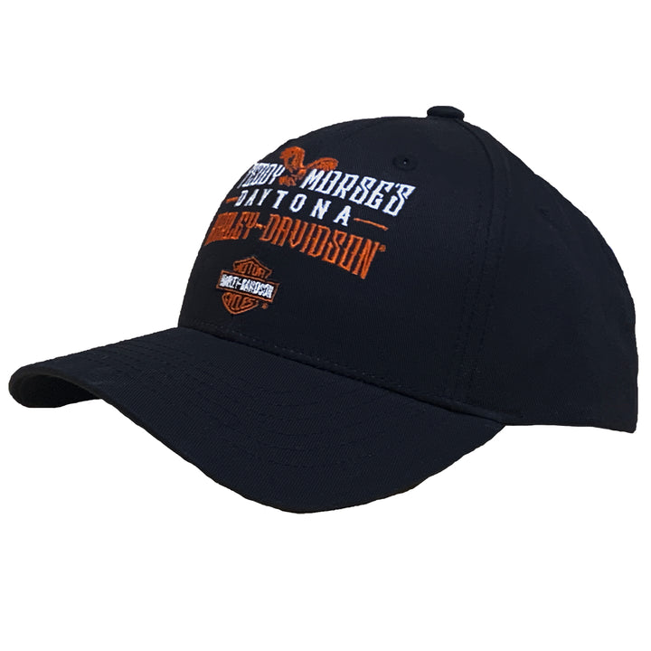 Teddy Morse's Daytona Harley-Davidson Embroidered Logo Adjustable Cap, Black Hat 5029536703