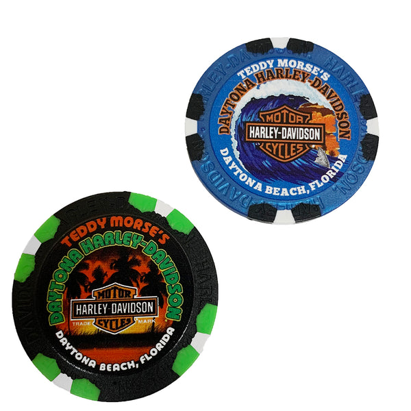 Teddy Morse's Daytona Harley-Davidson Exclusive Biketoberfest 2023 Poker Chip Set of 2 Poker Chips