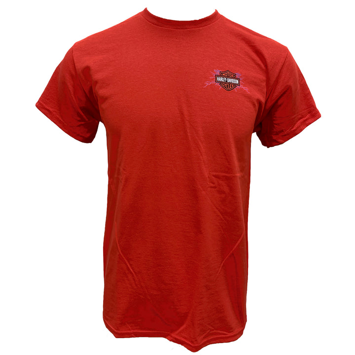Teddy Morse's Daytona Harley-Davidson Men's Shocking Christmas Surprise Limited Edition Short Sleeve Shirt, Red