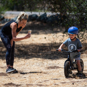 STACYC 12eDRIVE Electric Blanace Bike For Kids' Ages 3-5 Years Old, Black