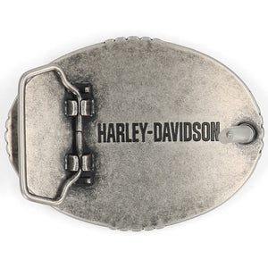 Harley-Davidson Men's Raised Willie G. Skull W/ Silhouettes Belt Buckle, MAU019/08