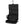 Black travel toiletry bag with hanging hook on a white background