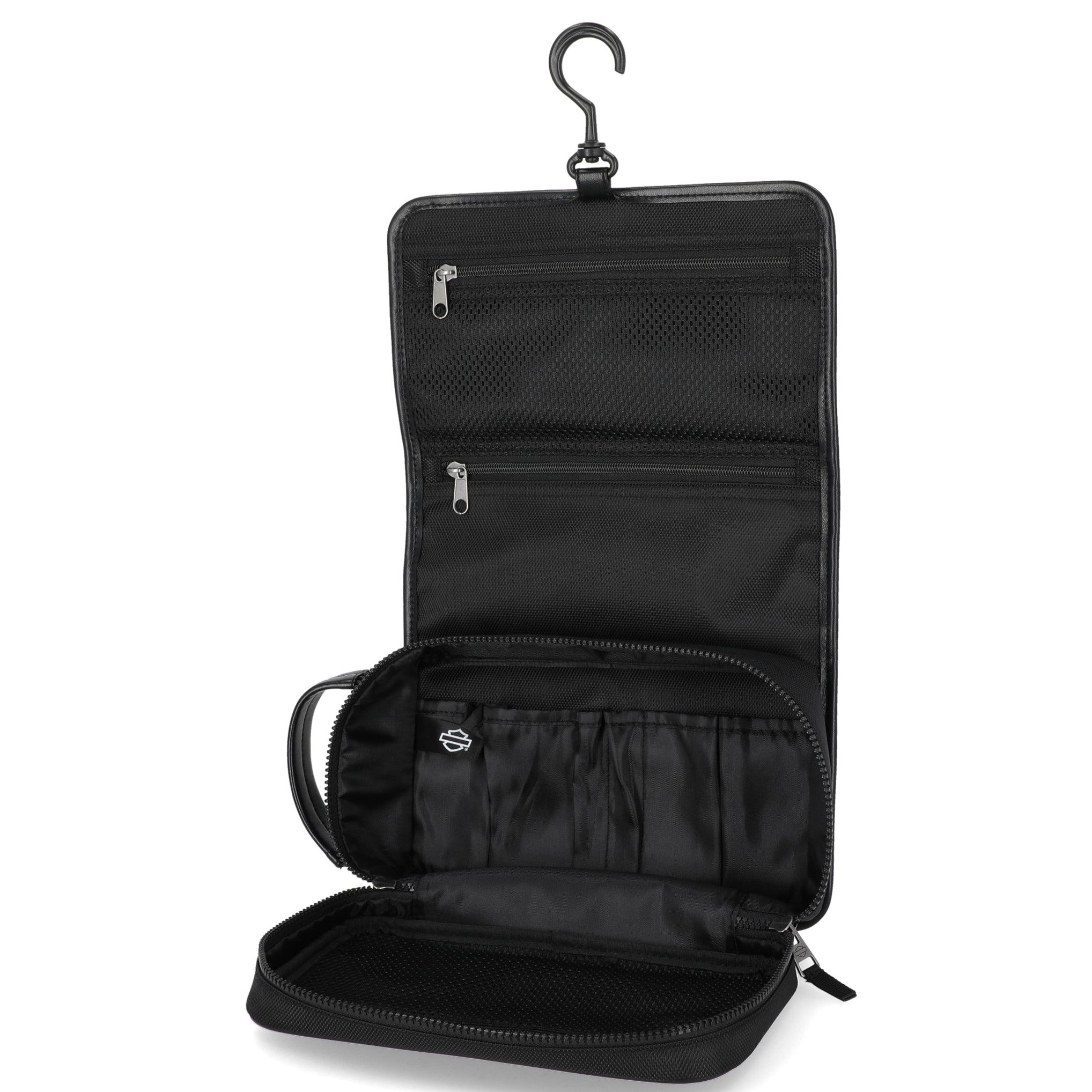 hanging travel toiletry bags Harley-Davidson Large Travel Hanging Kit, Black