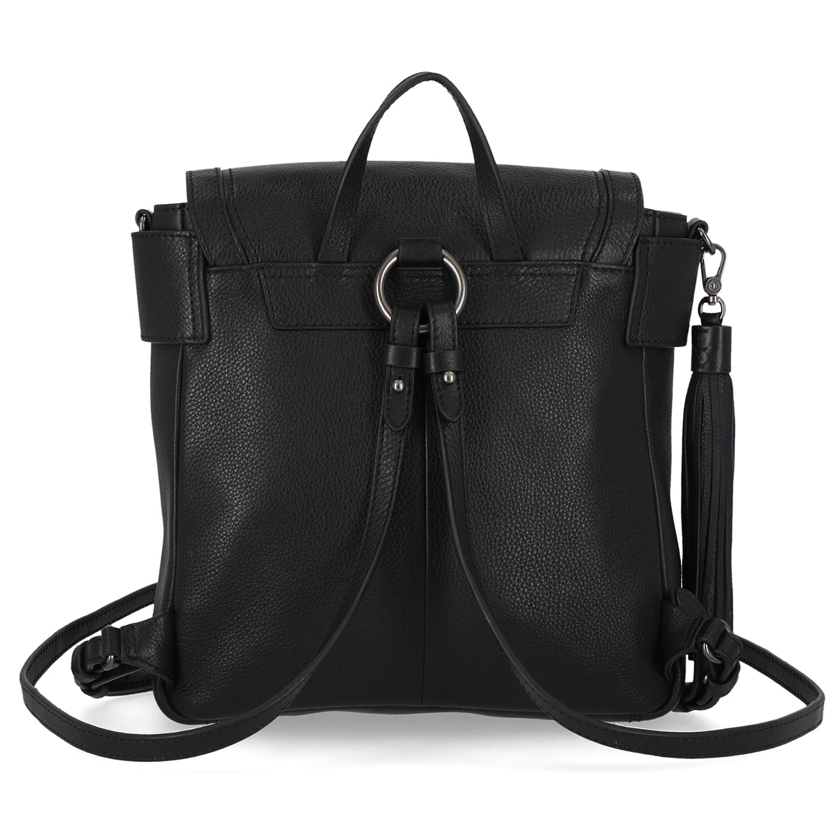 Harley-Davidson Women's Classic Leather Flap Backpack, Black MHW008 – Daytona Harley-Davidson