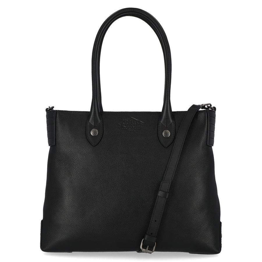 Harley-Davidson 120th Anniversary Women's 120th Tote Bag, Black Pebble Leather