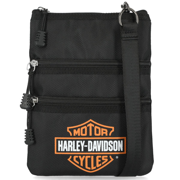 Harley-Davidson Women's Bar & Shield  Logo Nylon Adjustable Crossbody Bag, MHW077/108