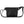Black leather crossbody bag on a white background