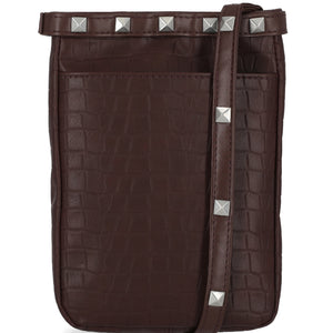 Harley-Davidson Women's Metal Bar & Shield Logo Croco Crossbody Purse, Brown MHW142/36