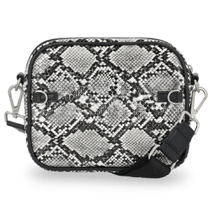 Harley-Davidson Women's Python Print B&S Logo Crossbody Belt Bag, Black MHW183/08