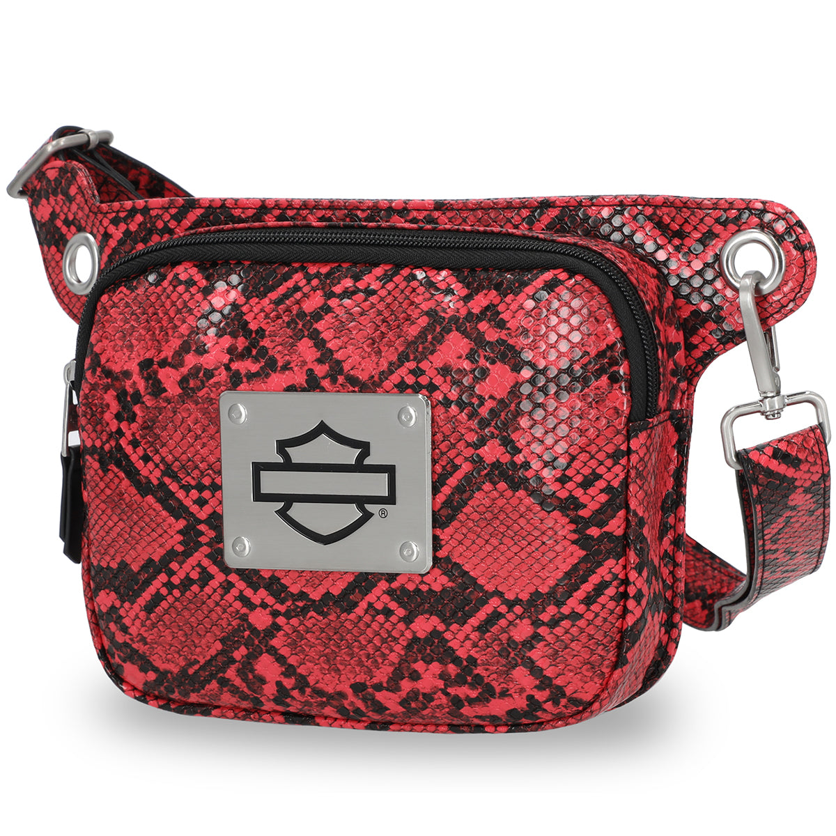 Python Daytona Harley-Davidson Women's Python Print B&S Logo Adjustable Waist Bag, Pi ...