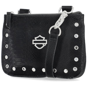 Harley-Davidson Women's Embossed Snake PU Detachable/Adjustable Hip Bag, Black MHW189/08