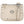 Beige leather pouch with studded details and a brand logo on a white background