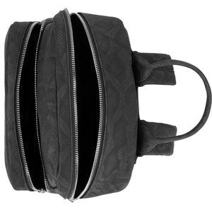 Harley-Davidson Women's Snake Printed PU 9" x 10.75" Adjustable Backpack, Black MHW206/08