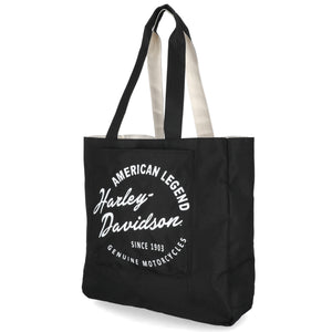Harley-Davidson Women's American Legend Polyester 15" Reversible Tote Bag, Black MHW210/08