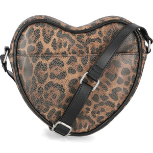 Harley-Davidson Women's Leopard Rhinestone Crossbody Heart Purse, Leopard Print MHW227/99