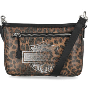 Harley-Davidson Women's Leopard Rhinestone Bar & Shield Hip Bag w/ Strap MHW230/99