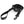 A black dog leash with a repeating white skull pattern, featuring a black plastic swivel snap hook clasp, shown on a plain white background.