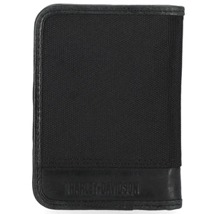 Harley-Davidson Men's Classic Codura Vertical Billfold Wallet W/ Chain, Black MWM001/08
