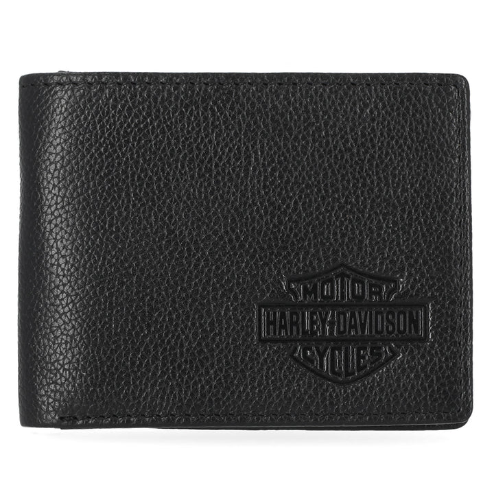 Harley-Davidson Men's Classic Bar & Shield Logo Passcase Leather Billfold Wallet, MWM004/08