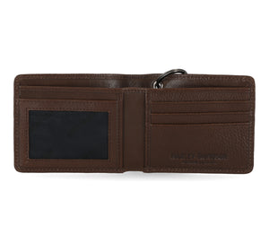 Harley-Davidson Men's Genuine Leather Iconic B&S Eagle Bifold Wallet, Brown MWM041