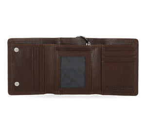 Harley-Davidson Men's Classic Genuine Leather Iconic B&S Eagle Wallet, Brown MWM040/34