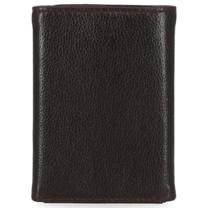Harley-Davidson Men's Bar & Shield Plate Tri-Fold Leather Wallet MWM044, Oxblood Brown