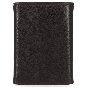 Harley-Davidson Men's Bar & Shield Plate Tri-Fold Leather Wallet MWM044, Brown