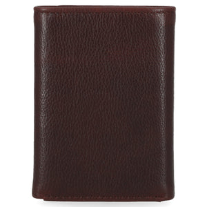 Harley-Davidson Men's Bar & Shield Plate Tri-Fold Leather Wallet MWM044, Oxblood Brown