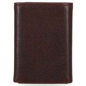 Harley-Davidson Men's Bar & Shield Plate Tri-Fold Leather Wallet MWM044, Yellow Brown
