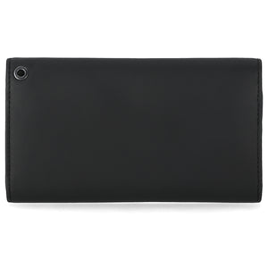 Harley-Davidson Men's Center Block Genuine Leather Tri-Fold Trucker Wallet, Black MWM089/08